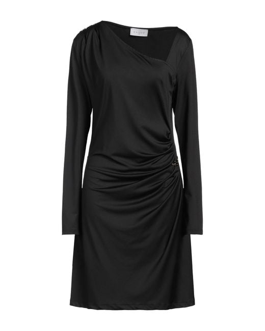 Gaelle Paris Black Mini Dress Polyester, Elastane