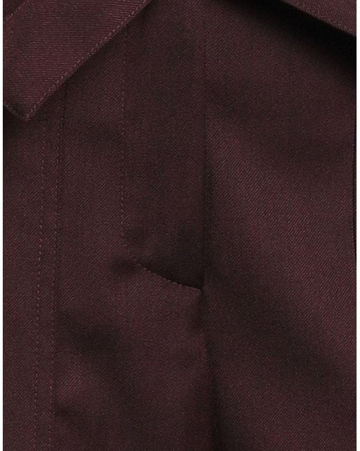Pinko Purple Plum Pants Wool, Polyester, Viscose, Elastane