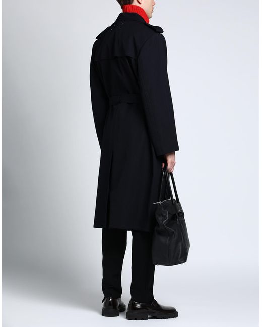Maison Margiela Black Overcoat & Trench Coat for men