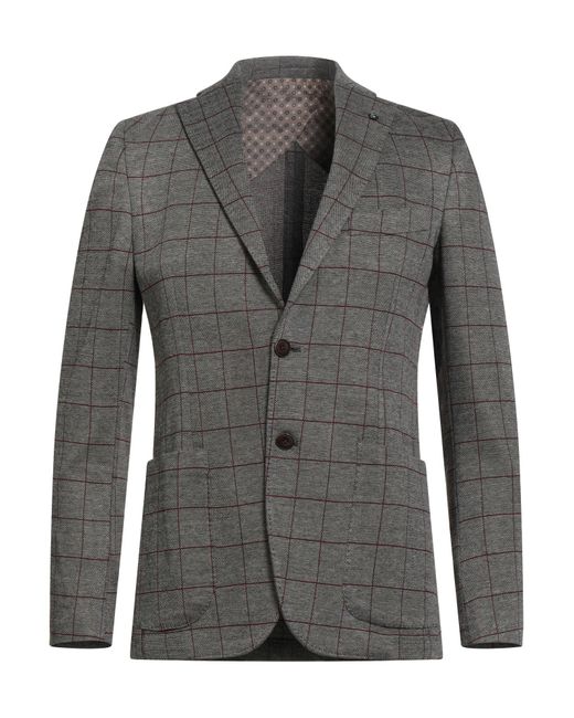 Barbati Gray Blazer Viscose, Polyester, Elastane for men