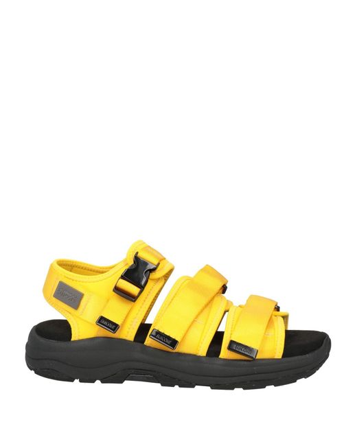 Tom Wood x Suicoke Yellow Sandals for men