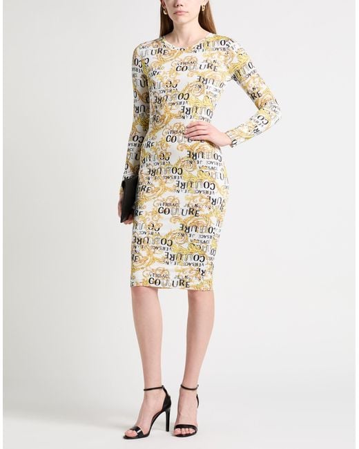 Versace Jeans Couture Metallic Midi Dress