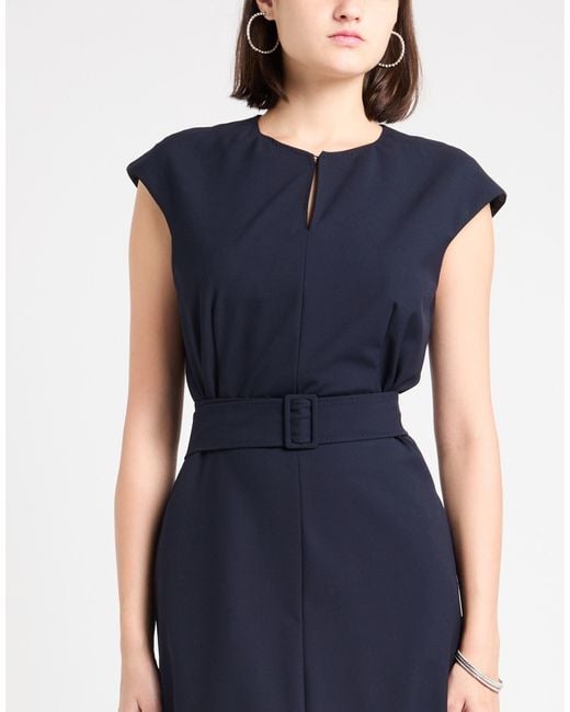 Marella Blue Midi Dress Polyester, Viscose, Elastane