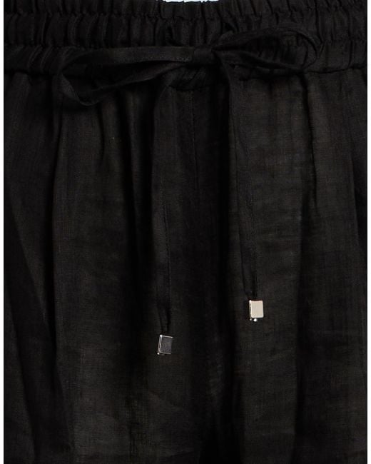 Kiton Black Pants Linen