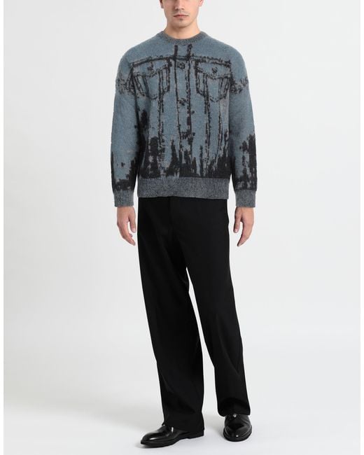Pull en maille avec motif jeans DIESEL pour homme en coloris Blue