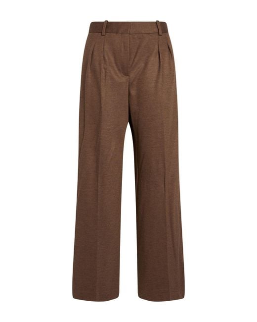 Circolo 1901 Brown Dark Pants Virgin Wool, Cashmere, Polyamide
