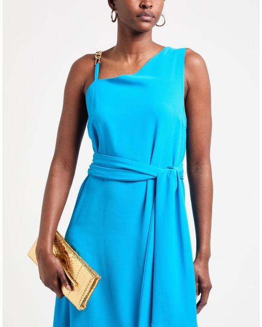 Éclà Blue Azure Midi Dress Polyester