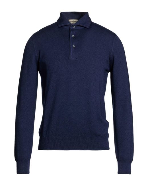 Gran Sasso Blue Vintage Sweater Virgin Wool for men