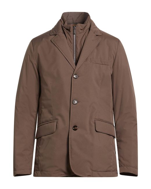 Moorer Brown Jacket Polyamide, Polyester for men