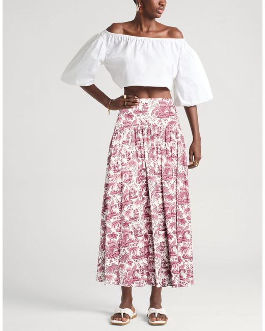 Staud Red Maxi Skirt