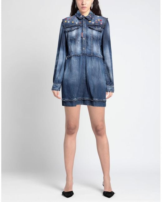 DSquared² Blue Mini Dress