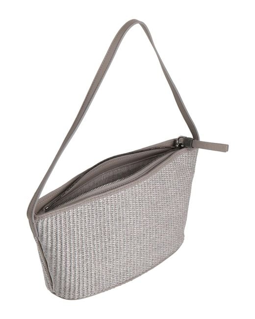 Brunello Cucinelli Gray Handbag Cotton, Polyester, Calfskin