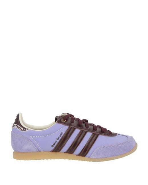 Adidas Originals Purple Sneakers Leather, Textile Fibers for men