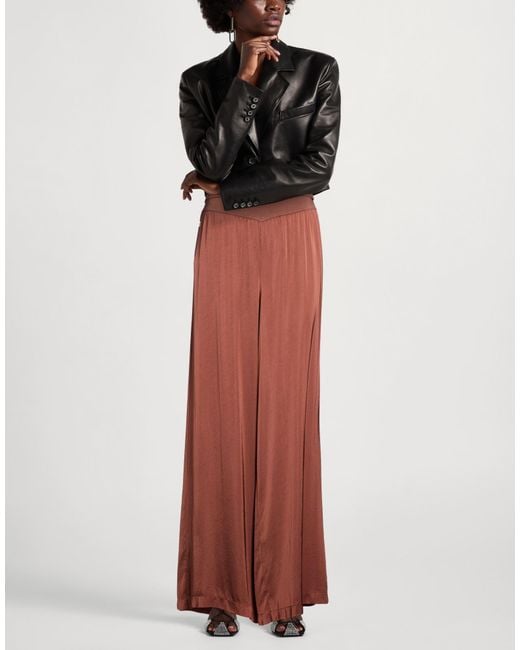 Manila Grace Red Pants Viscose
