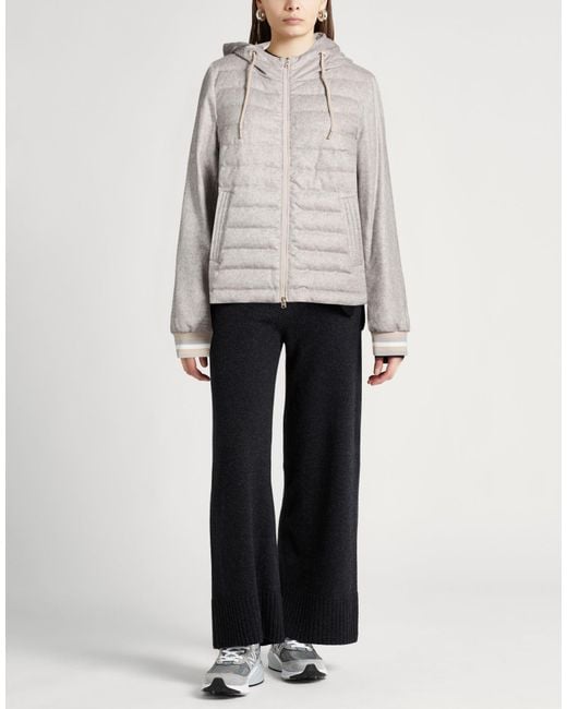 Herno Gray Puffer Silk, Cashmere, Polyamide, Elastane