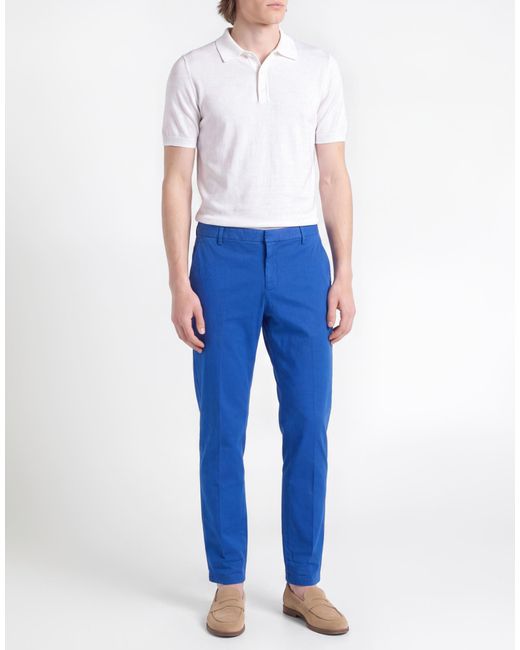 Dondup Blue Pants Cotton, Polyester, Elastane for men