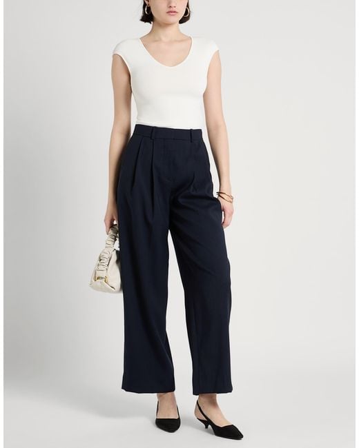 COS Blue Midnight Pants Recycled Polyester, Wool, Elastane