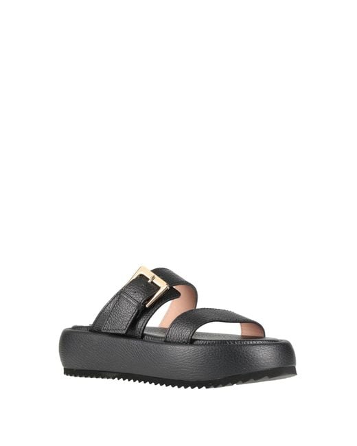 Pollini Black Sandals Leather