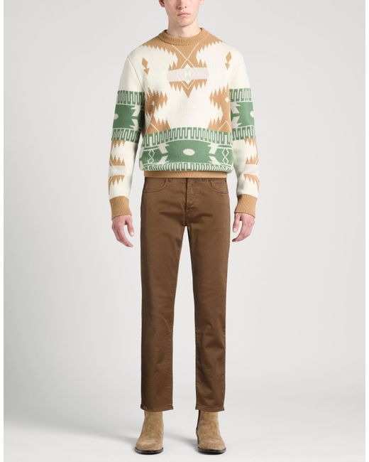 Siviglia Brown Pants Cotton, Elastane for men