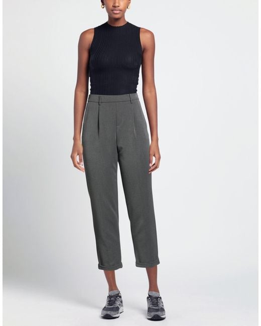 Clips More Gray Pants Polyester, Viscose, Elastane