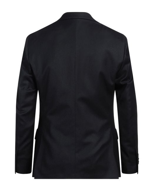 Lardini Black Blazer Wool, Cashmere, Elastane for men