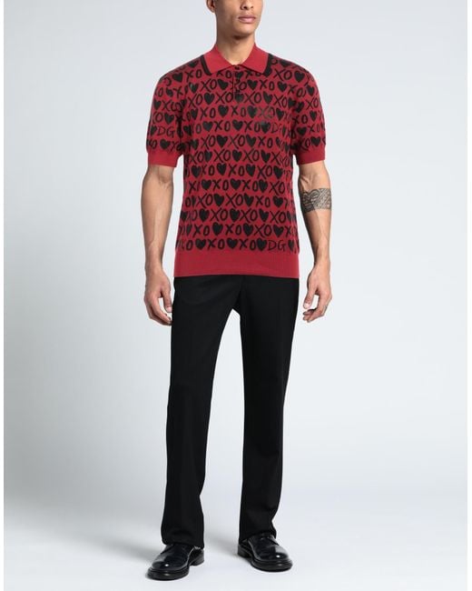 Dolce & Gabbana Red Jumper for men