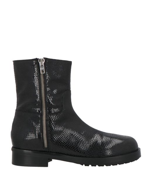 Kudeta Black Ankle Boots Leather