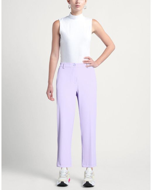 Please Purple Lilac Pants Polyester, Elastane