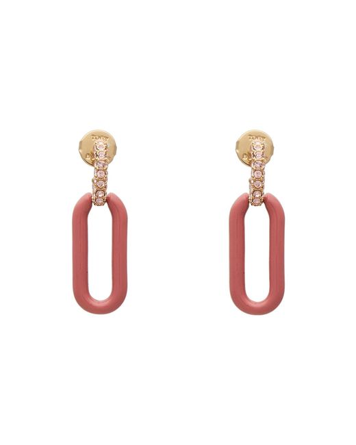 Pendiente Tory Burch de color White