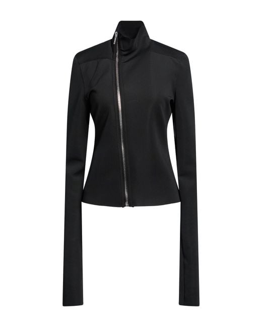 Rick Owens Black Sweatshirt Polyester, Elastane