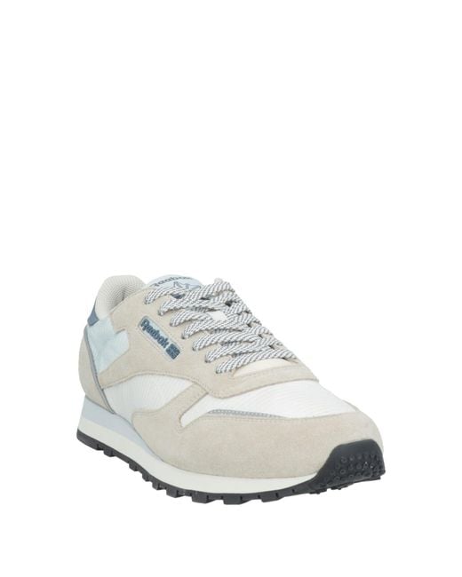 Reebok White Light Sneakers Leather, Textile Fibers for men