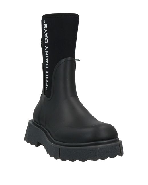 Off-White c/o Virgil Abloh Black Sponge Rubber Rainboot