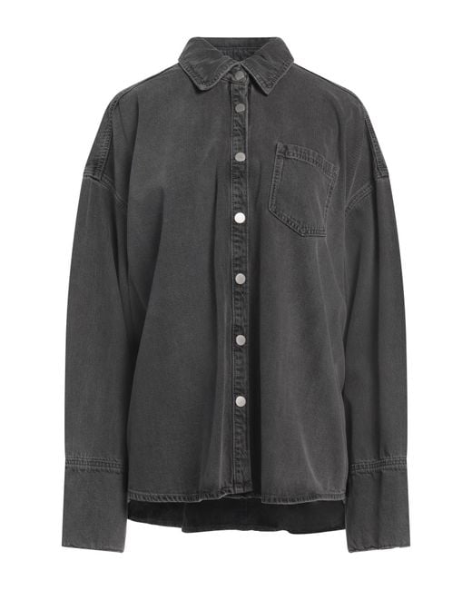 REMAIN Birger Christensen Gray Denim Shirt Organic Cotton, Lyocell, Modal