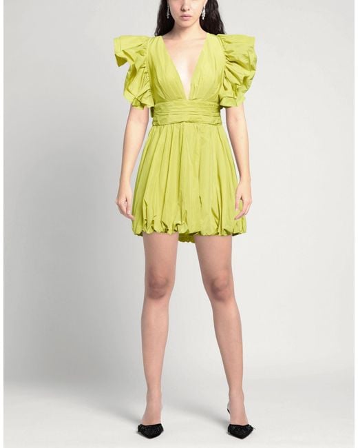 Babylon Yellow Mini Dress Polyamide