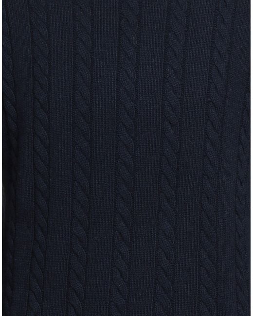 Alpha Studio Blue Turtleneck Recycled Wool, Viscose, Polyamide, Recycled Cashmere for men