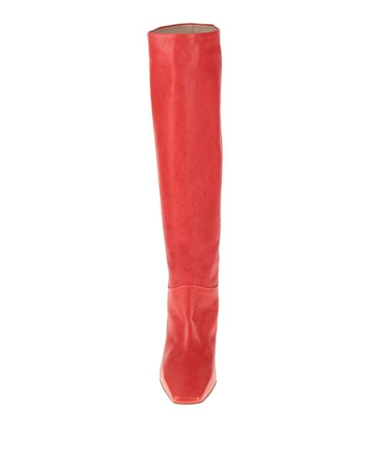 Alysi Red Accessoreria Boot Leather