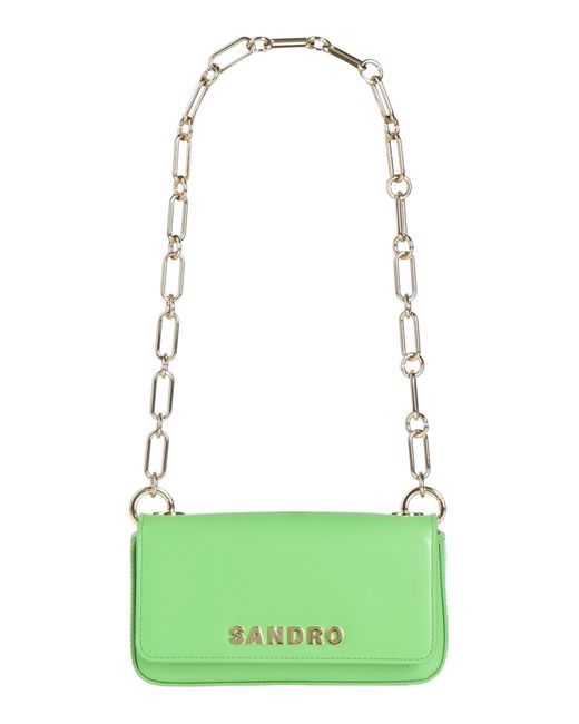 Sandro Green Light Handbag Cowhide