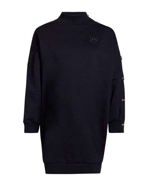 Pinko Blue Midnight Mini Dress Cotton