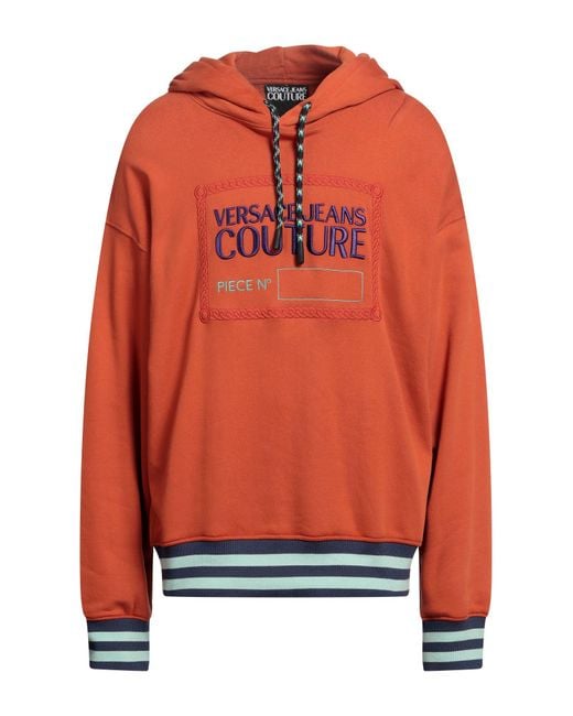 Versace Jeans Couture Orange Sweatshirt Cotton for men