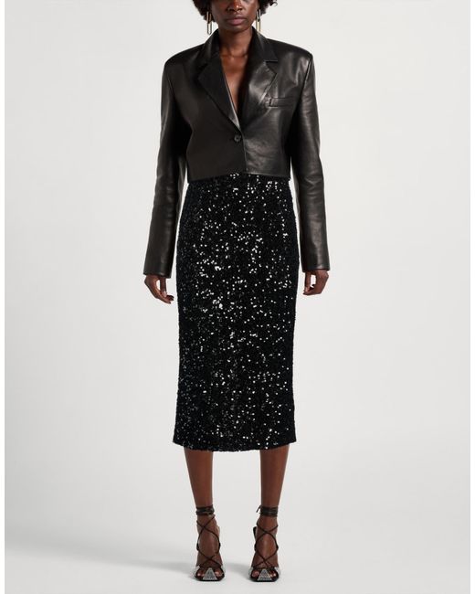 ROTATE BIRGER CHRISTENSEN Black Midi Skirt