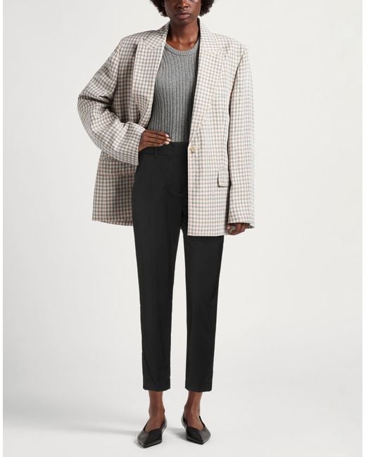 Eleventy Black Pants Wool, Polyamide, Elastane