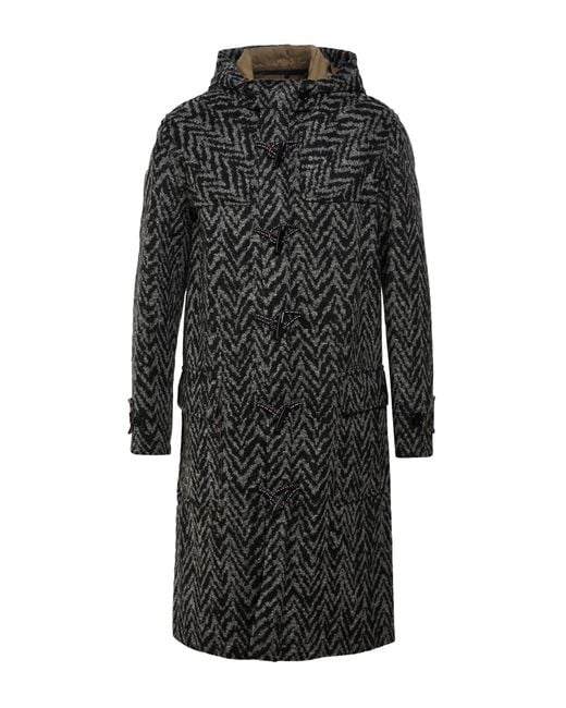 Kris Van Assche Black Coat Wool, Polyamide for men