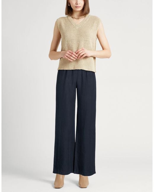 120% Lino Blue Pants Linen