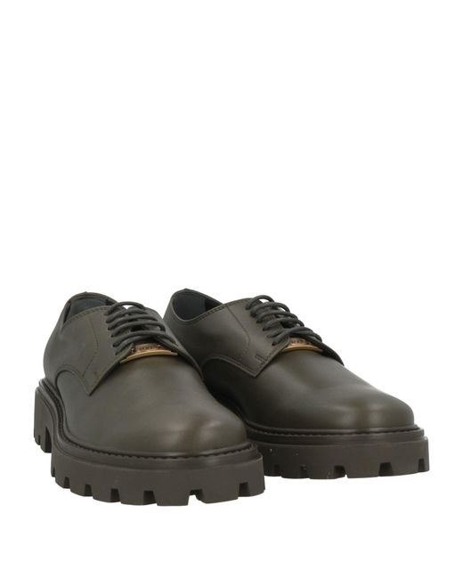 Tod's Gray Lace-Up Shoes Leather for men