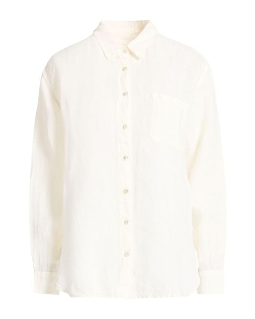 120% Lino White Shirts