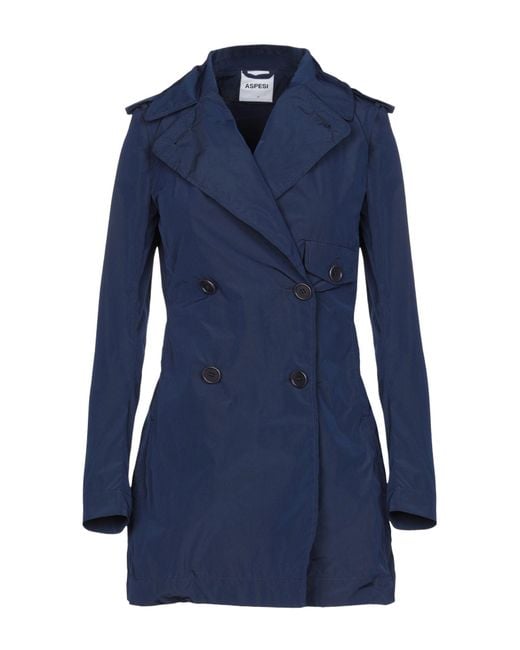 Aspesi Blue Overcoat & Trench Coat