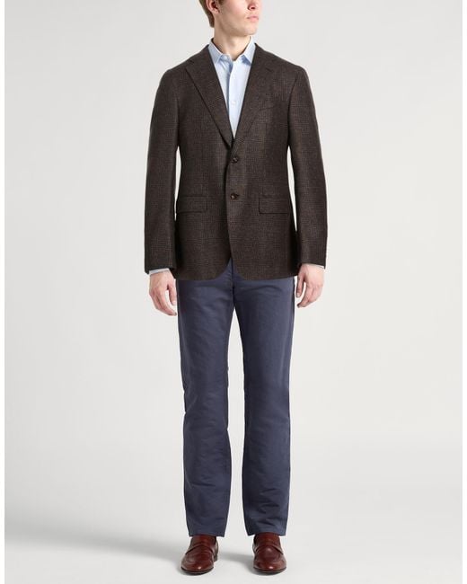 Caruso Black Blazer Wool for men