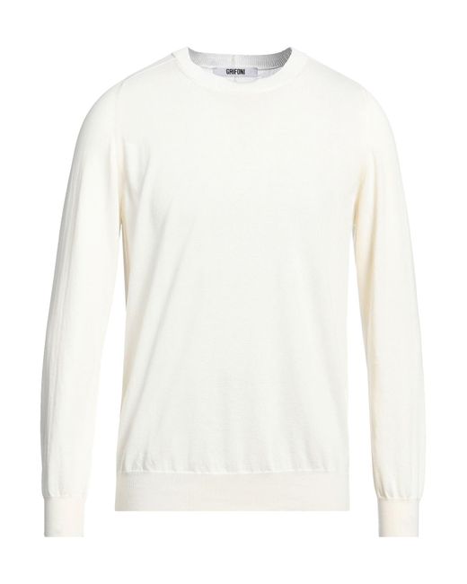Grifoni White Ivory Sweater Cotton for men