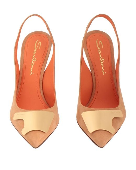 Santoni White Pumps