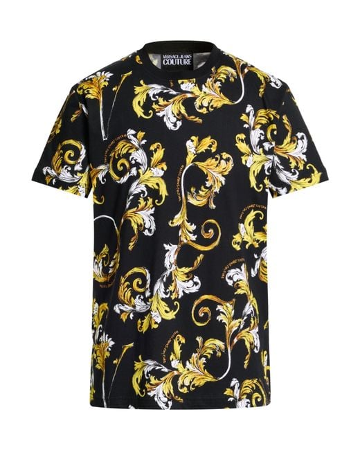 Versace Jeans Couture Black T-Shirt Cotton for men